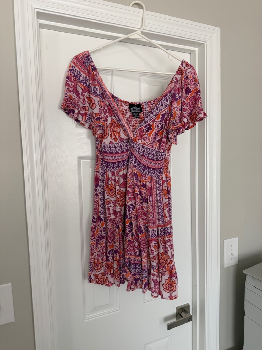 Angie Pink & Purple Floral Mini Dress